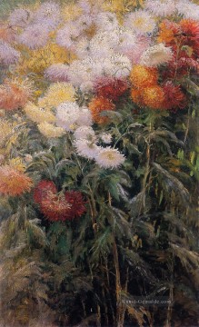  garten - Clump Chrysanthemen Garten in Petit Gennevilliers Impressionisten Gustave Caillebotte impressionistische Blumen